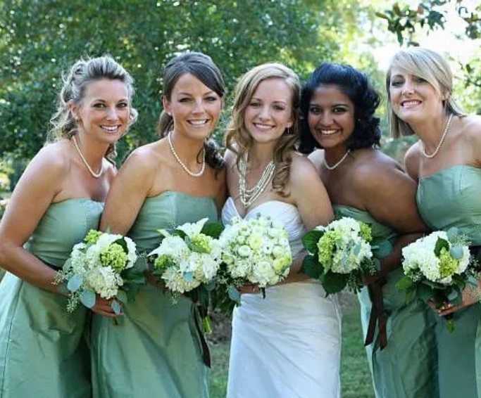 Bride and Bridesmaid dresses by Myline's Bridal in Greensboro, NC