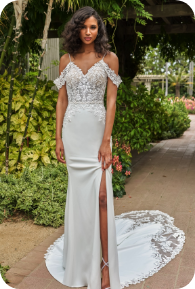 Custom Halter Neck Wedding Dress by Myline's Bridal in Greensboro, NC